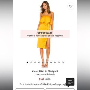 Lovers and friends yellow dress